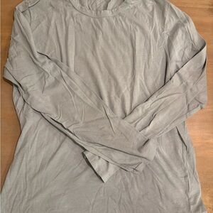 Men's Long-Sleeve Crew Neck Shirt - Light Blue